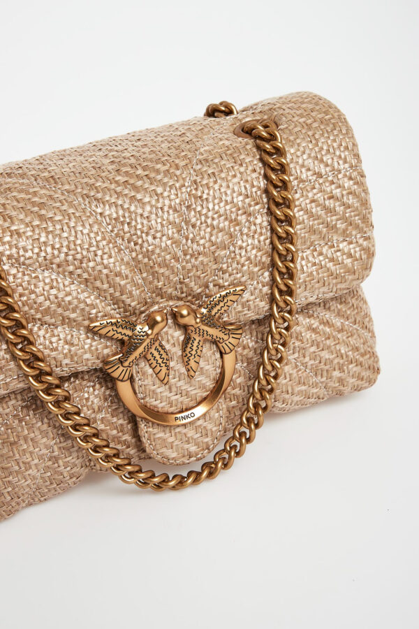 Torebka damska z rafii Love Bag Puff PINKO