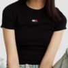 TOMMY JEANS Czarny damski t-shirt