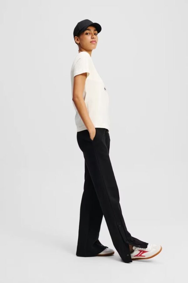 KARL LAGERFELD Beżowy damski t-shirt Ikon Sketch Choupette