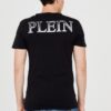PHILIPP PLEIN Męski t-shirt z czaszką w płomieniach