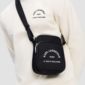 07e9ea264d370ba6046f0509cb6448e84354a628 KARL LAGERFELD Czarna saszetka męska Nylon
