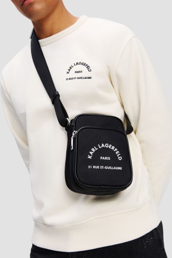 07e9ea264d370ba6046f0509cb6448e84354a628 KARL LAGERFELD Czarna saszetka męska Nylon
