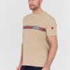GUESS Beżowy męski t-shirt Jamey