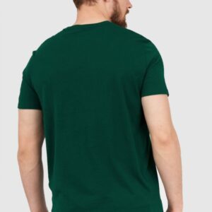 ARMANI EXCHANGE Zielony t-shirt męski z paskiem z logo
