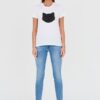 KARL LAGERFELD Biały damski t-shirt Boucle Choupette
