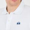 LA MARTINA Białe męskie polo z małym logo