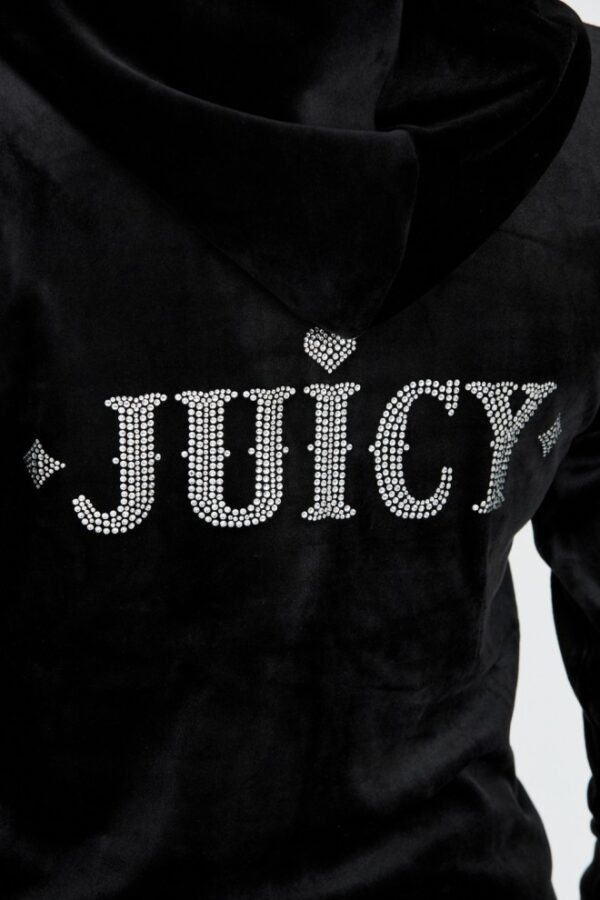JUICY COUTURE Czarna damska bluza z cyrkoniami Rodeo Robertson