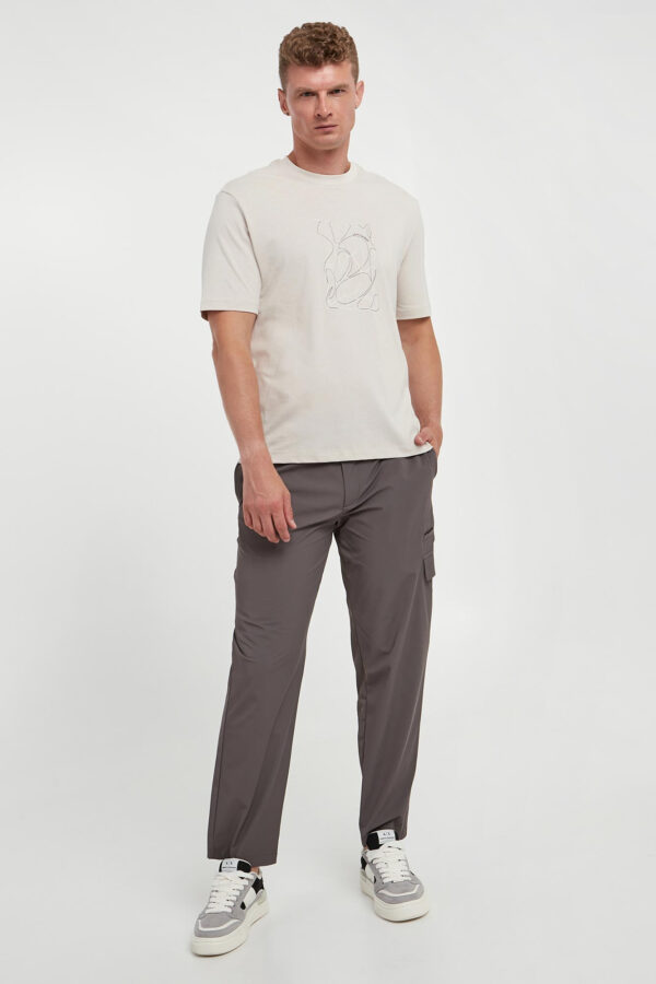 T-shirt męski z haftem ARMANI EXCHANGE