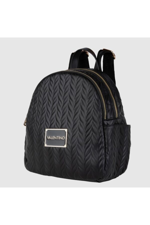 0b7b2d612f3c18d2a86afcad9c81c7419aa78333 VALENTINO Tłoczony czarny plecak z logo sunny re backpack