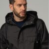KENZO Czarna męska kurtka wiatrówka z kapturem