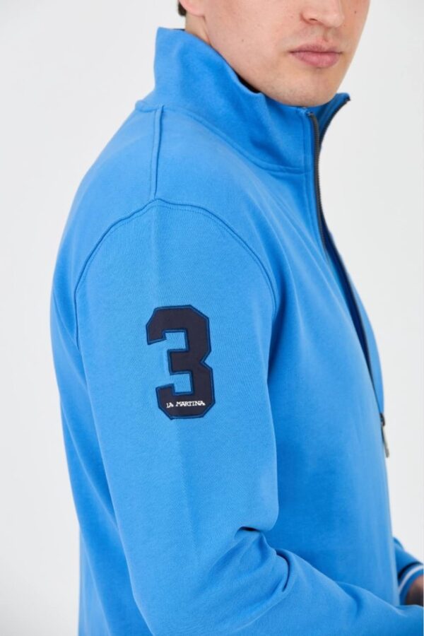 LA MARTINA Błękitna męska rozpinana bluza