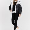 KARL LAGERFELD Czarna damska kurtka Colorblock Padded Jacket