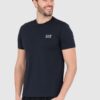 EA7 Granatowy t-shirt męski z małym logo