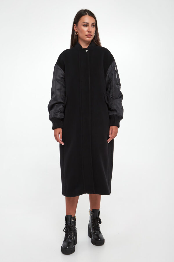 Płaszcz damski wełniany Mapur PINKO