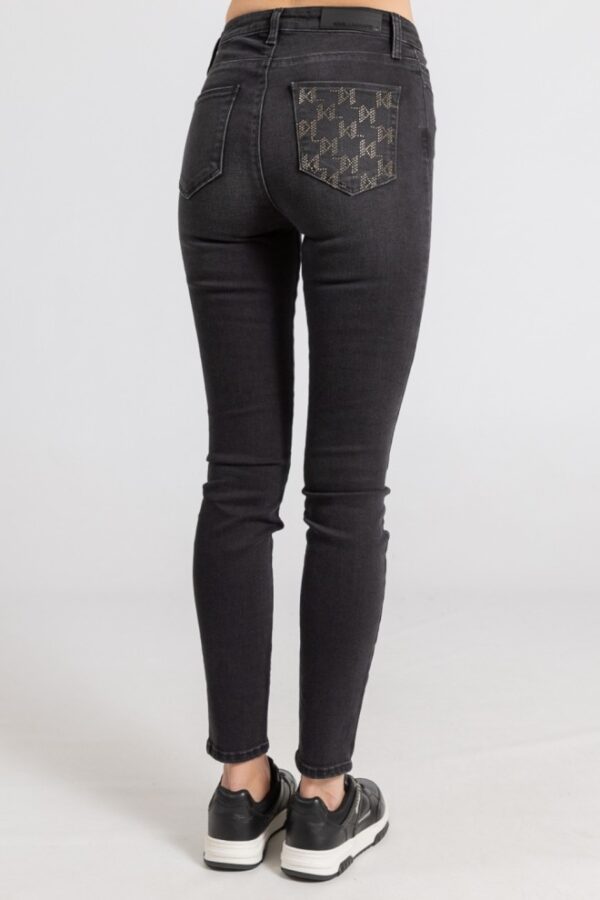 KARL LAGERFELD Czarne jeansy damskie Skinny Denim
