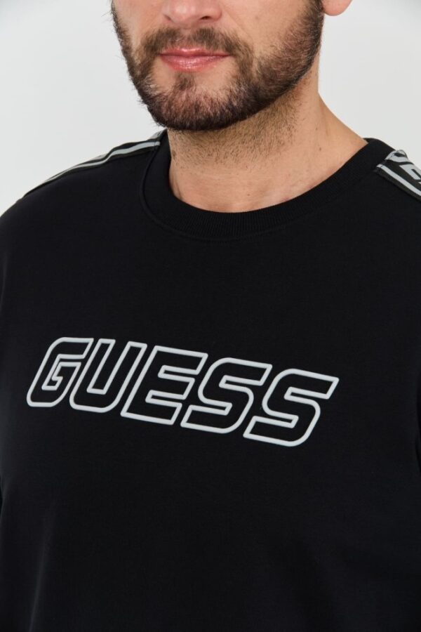 GUESS Czarna męska bluza z lampasami Arlo