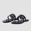 MICHAEL KORS Czarne klapki Alma Flat Sandal