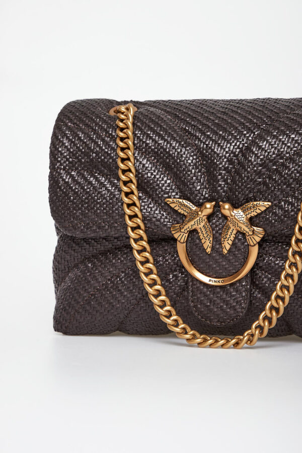 Torebka damska z rafii Love Bag Puff PINKO