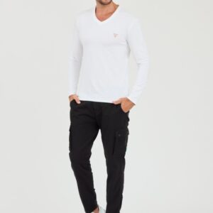 0e869d0fe0ef012eb2543c7786ceb11f2929cd0c GUESS Biały męski longsleeve Core Tee