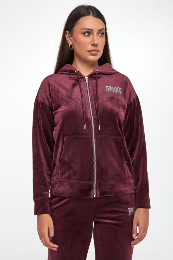 Bluza damska welurowa DKNY