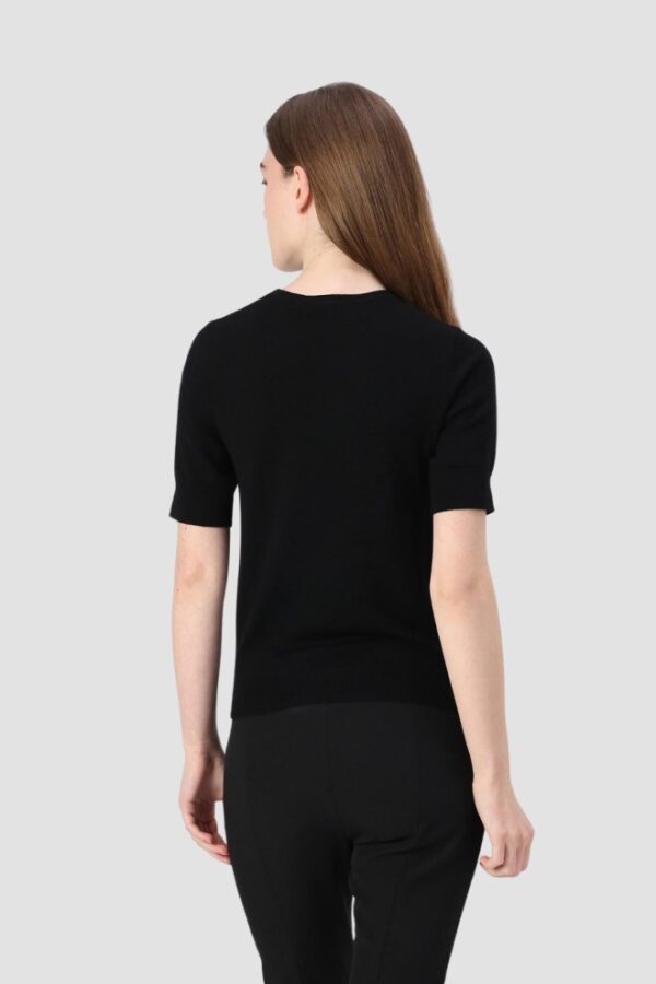 KARL LAGERFELD Czarny sweter damski Hearts Knit Top