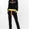 MOSCHINO Czarna bluza damska z neonowym logo