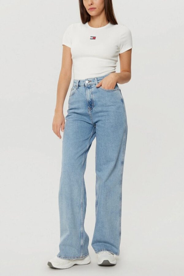 TOMMY JEANS Damski t-shirt w kolorze ecru