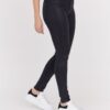 7 FOR ALL MANKIND Woskowane czarne jeansy damskie HW SKINNY COATED SLIM ILLUSION