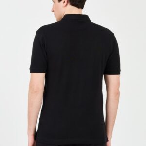 LA MARTINA Czarne męskie polo z małym logo