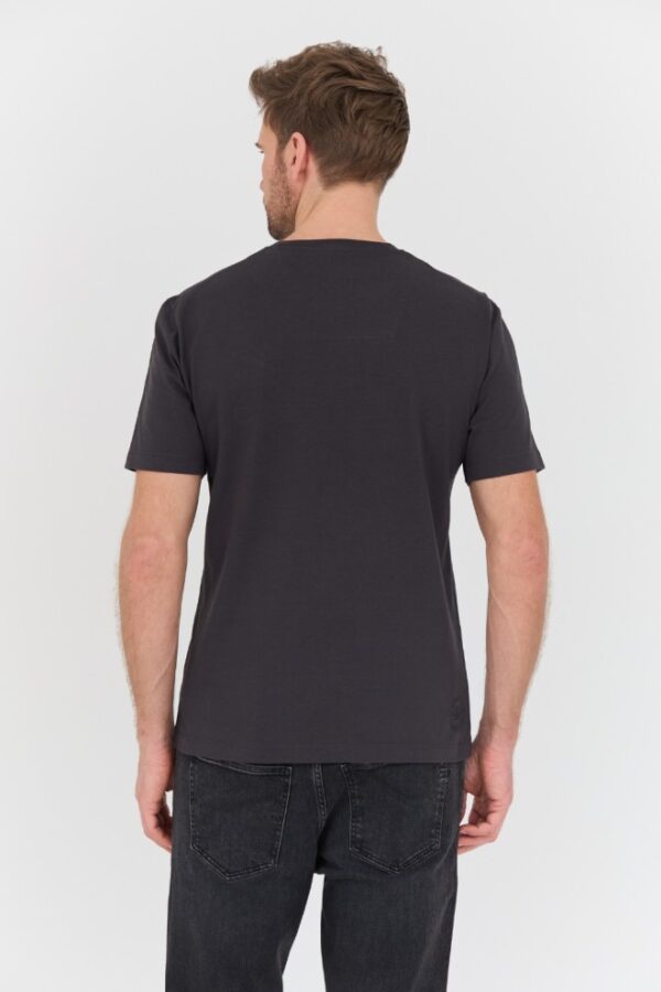 AERONAUTICA MILITARE Grafitowy bawełniany męski t-shirt M.C