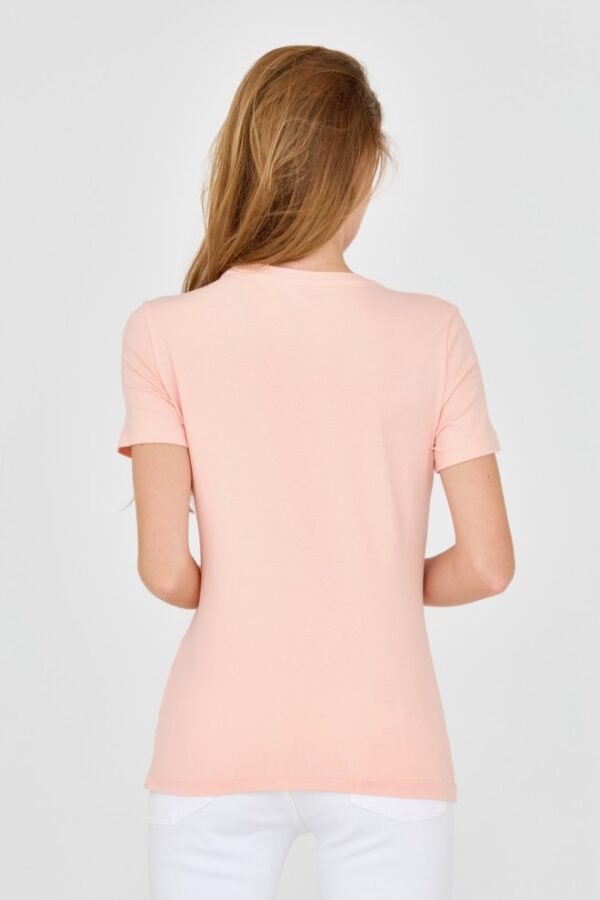 GUESS Damski t-shirt z dużym zdobionym logo