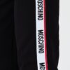 MOSCHINO Czarne męskie spodnie dresowe z lampasami