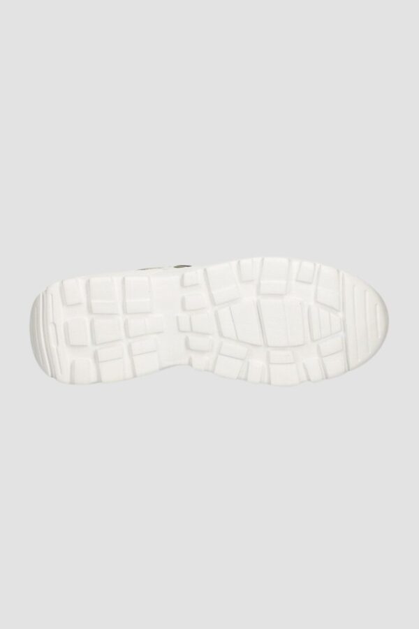 JUST CAVALLI Białe sneakersy ze złotym logo Fondo Casper