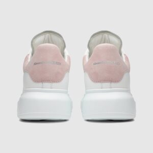 ALEXANDER MCQUEEN Białe sneakersy damskie z różowym napiętkiem