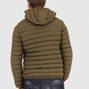 INVICTA Zielona męska kurtka puchowa z kapturem