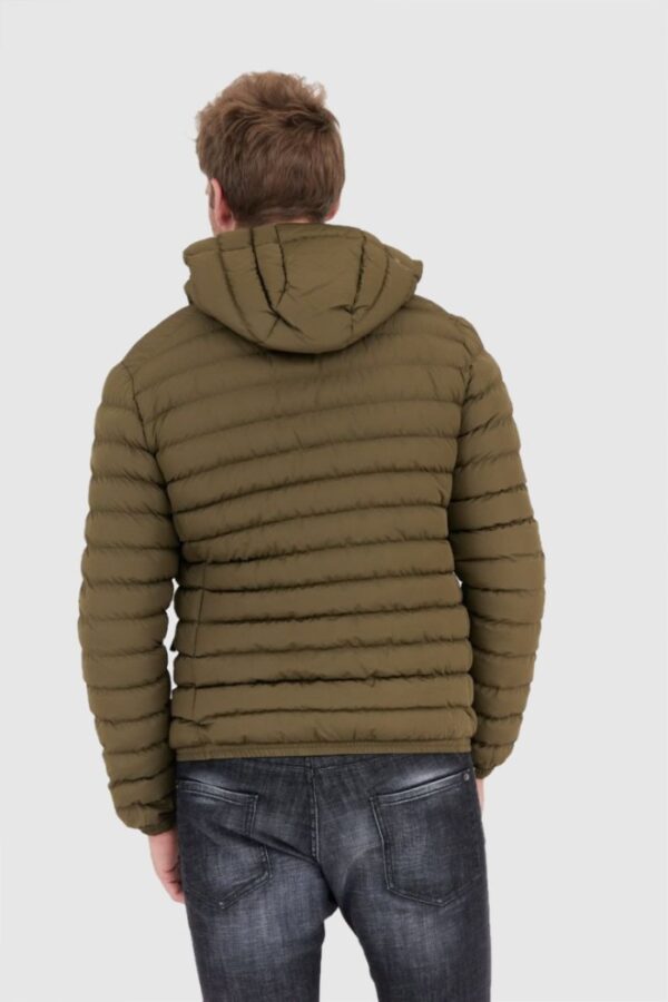 INVICTA Zielona męska kurtka puchowa z kapturem