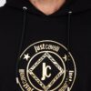 JUST CAVALLI Czarna męska bluza z kapturem Fiche Gold