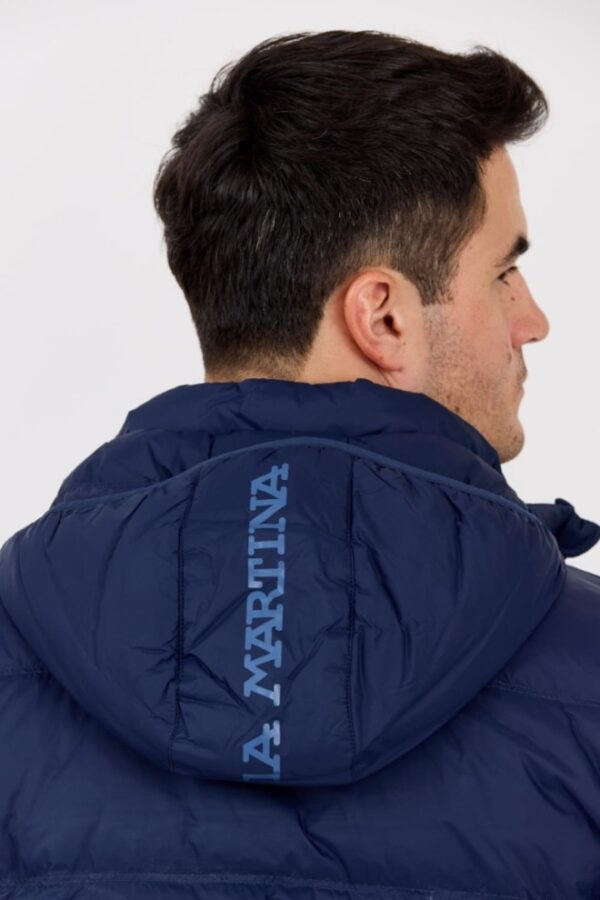13f808916ddfa5bb26749dda66d350d04c8f52a6 LA MARTINA Granatowa pikowana męska kurtka Outerwear Basic Nylon