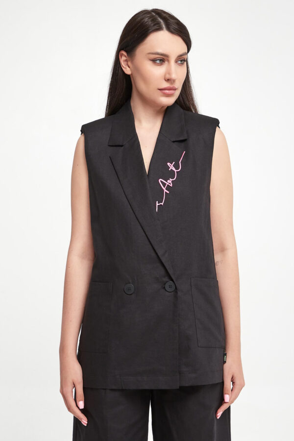 Kamizelka damska lniana TWINSET ACTITUDE