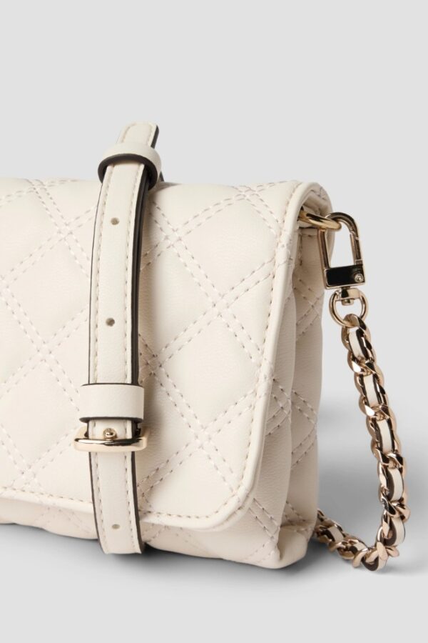 GUESS Damski portfel na łańcuszku w kolorze białym Giully