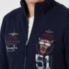 AERONAUTICA MILITARE Granatowa męska bluza Embroidered 51st