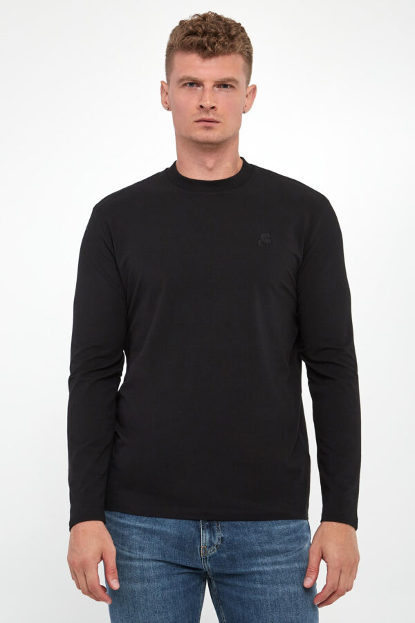 146e1b6b9fe0cd40affa5bc05df0bacbc1cec9c1 Longsleeve męski z logo KARL LAGERFELD