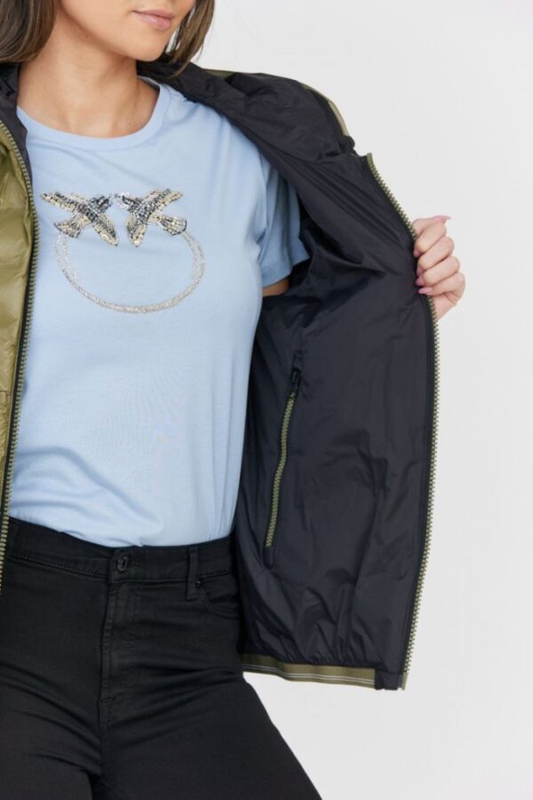 14a1557aa05bf6b9120e859157146b106c1c13b2 BLAUER Czarno-zielona damska dwustronna kurtka Stella reversible down jacket