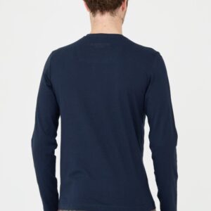 AERONAUTICA MILITARE Granatowy męski longsleeve bawełniany