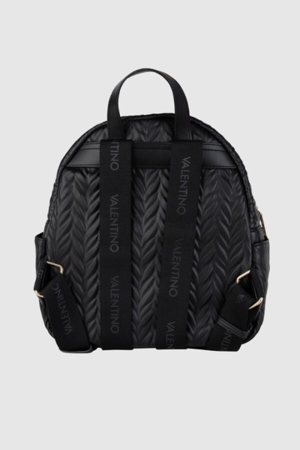 14b2a8b2bb7f1291826d1f95c2c80e36a442882f VALENTINO Tłoczony czarny plecak z logo sunny re backpack