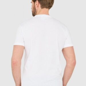 DSQUARED2 Biały męski bawełniany t-shirt z małym logo