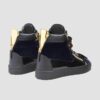 GIUSEPPE ZANOTTI Granatowe wysokie sneakersy
