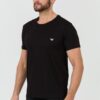 EMPORIO ARMANI Czarny męski t-shirt basique