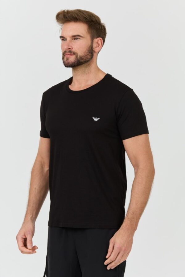 EMPORIO ARMANI Czarny męski t-shirt basique
