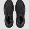 BALMAIN Czarne sneakersy Run-row-leather & Nylon